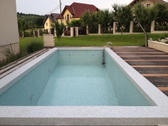 Piscina privata Zalau finisare vitroceramica